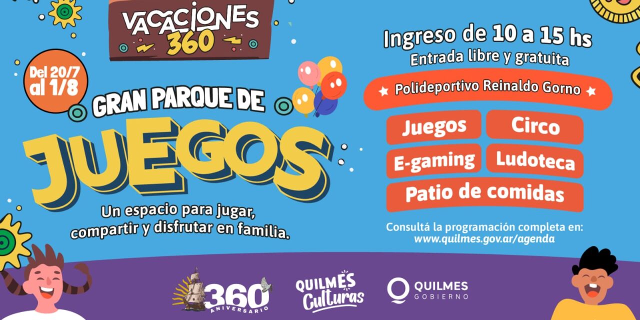 Vacaciones de Invierno 2026 en Quilmes: Actividades gratuitas y sopresas como un 'Gran Parque de Juegos' en el Polieportivo