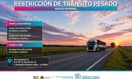 Restricción de tránsito pesado por Receso Invernal