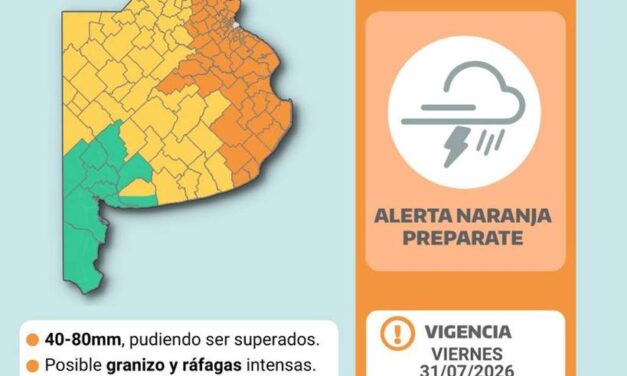 Nuevo alerta meteorológico por tormentas fuertes para hoy y mañana en todo el AMBA