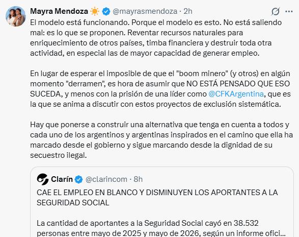 Mayra Mendoza volvió a destacar el gobierno de Cristina: “Hay que construir una alternativa que tenga en cuenta a todos los argentinos"