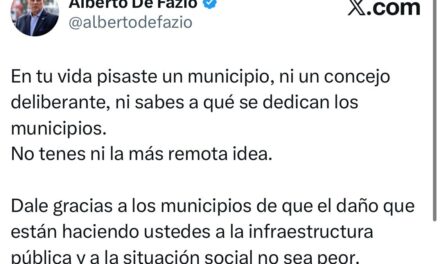 "Caputo, en tu vida pisaste un municipio; y dale gracias a los municipios que el daño que hacen ustedes no sea peor"