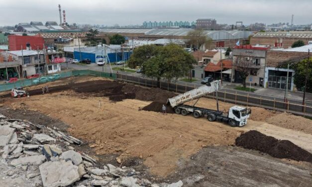 Avanzan las obras del nuevo Polideportivo en el Barrio La Maquinita de Lanús