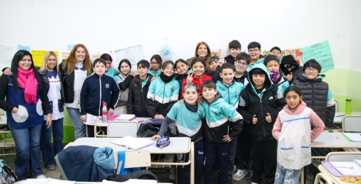 Sierra recorrió las obras realizadas en la Primaria 36 de Sarandí