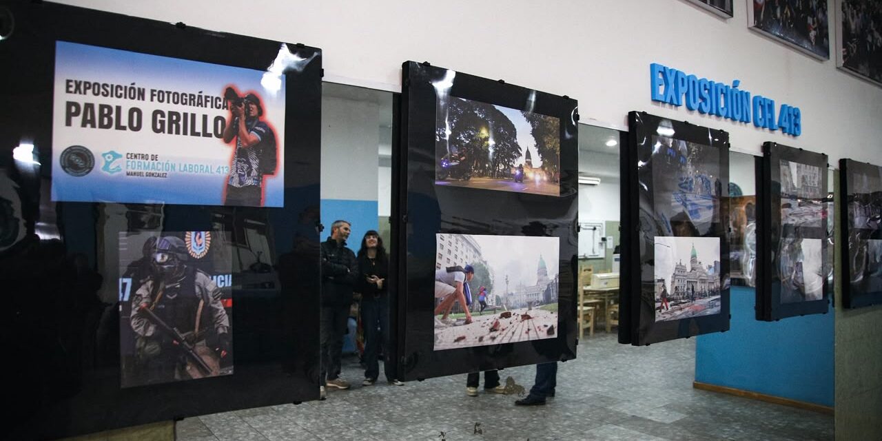 Magdalena Sierra y Pablo Grillo inauguraron una exposición del reportero gráfico