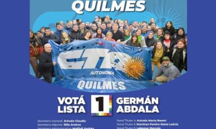 Este jueves, vota la CTA Autónoma de Quilmes
