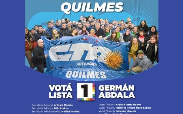 Este jueves, vota la CTA Autónoma de Quilmes