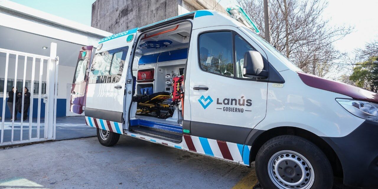 Lanús Gobierno incorporó una nueva Unidad de Traslado Crítico al Sistema de Emergencias local
