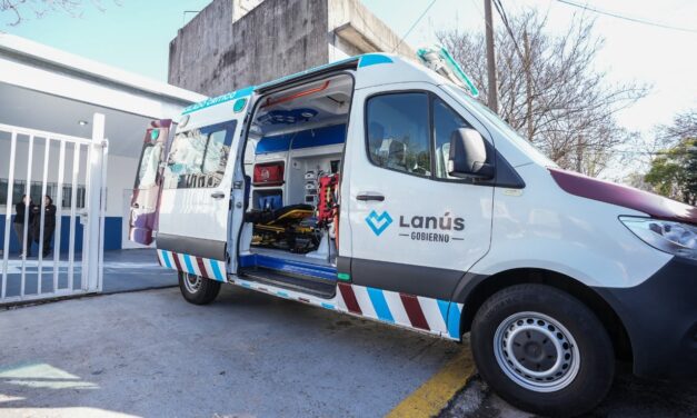 Lanús Gobierno incorporó una nueva Unidad de Traslado Crítico al Sistema de Emergencias local