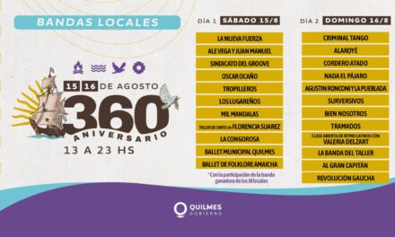 Quilmes festeja sus 360 años de historia con numerosas actividades y shows