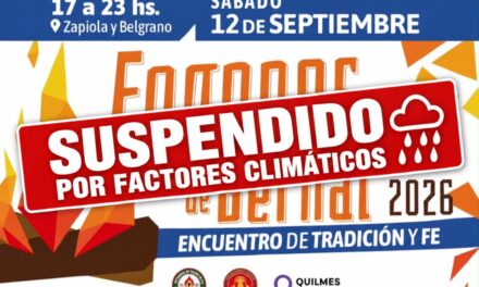 Por el mal tiempo pronosticado, suspendieron los Fogones de Bernal hasta el 19