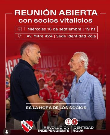 Las agrupaciones Revolución Independiente e Identidad Roja reciben a socios vitalicios