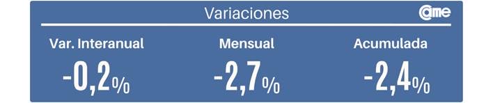 CAME: Las ventas minoristas descendieron 0,2% agosto, "por la baja del poder adquisitivo, los altos servicios y las deudas familiares"