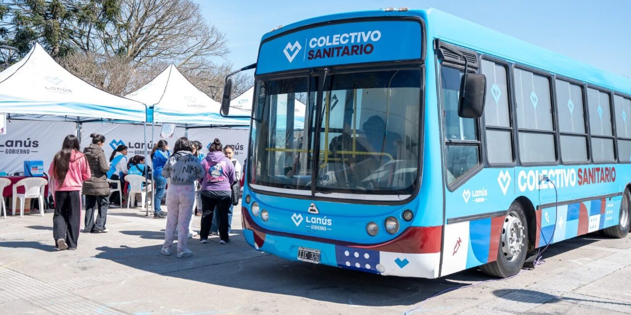 Lanús Gobierno lleva el Colectivo Sanitario a Valentin Alsina