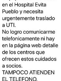 El Centro Médico Pueyrredón no da respuestas ante una urgencia