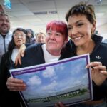 Mayra Mendoza y Eva Mieri anunciaron un nuevo Polideportivo Municipal con Pileta Olímpica