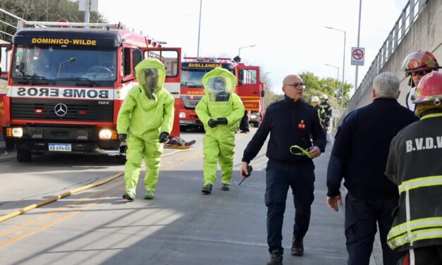 Se realizó en Avellaneda un simulacro de Bomberos Voluntarios