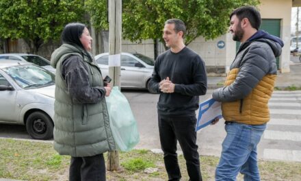 Julián Alvarez supervisó el avance de las obras de pavimentación hechas 100% con fondos municipales