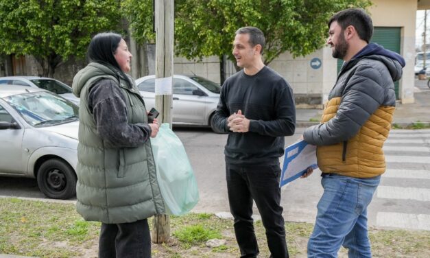Julián Alvarez supervisó el avance de las obras de pavimentación hechas 100% con fondos municipales