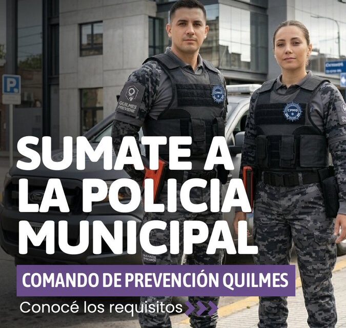 Se abrió la convocatoria para sumarse al Comando de Prevención Municipal de Quilmes