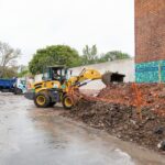 En los alrededores del Cementerio Municipal, Julián Alvarez supervisó las obras del espacio público