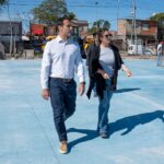 Julián Álvarez supervisó las obras para la construcción del nuevo polideportivo en La Maquinita en Gerli