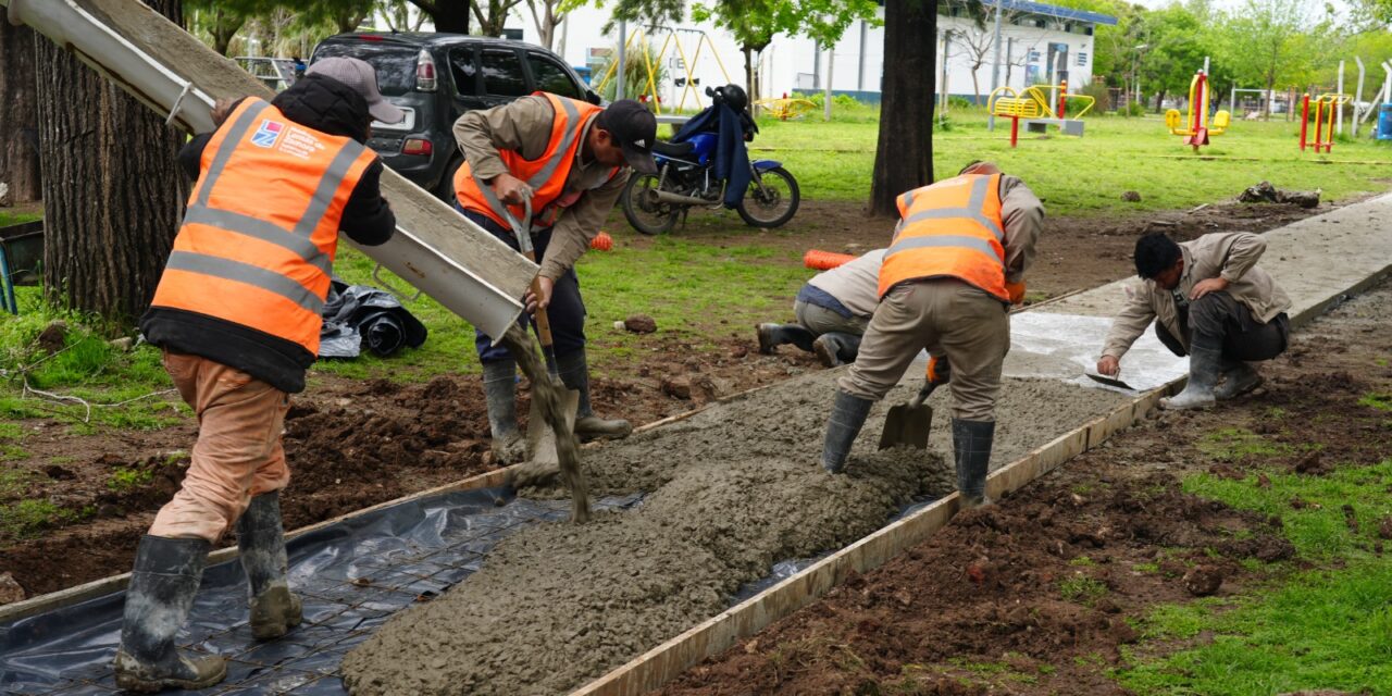 Comenzaron nuevas obras de veredas en San José y Fiorito