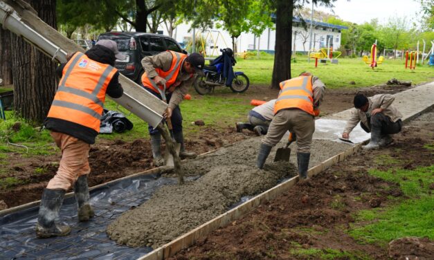 Comenzaron nuevas obras de veredas en San José y Fiorito
