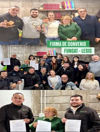 FUNCAT y Lesis Argentina firmaron un convenio de cooperación y se inauguró una biblioteca para chicos