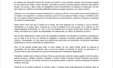Fuerte carta abierta de un empresario pyme a Milei: "Está empujando al país hacia el abismo"