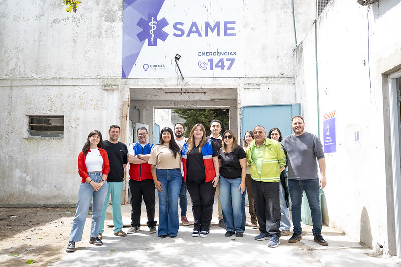 También con fondos 100% municipales, avanza la obra de refacción de la Central SAME Quilmes